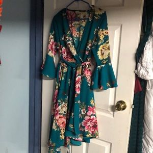 Just class dress very fun colors dressy but yet so comfortable